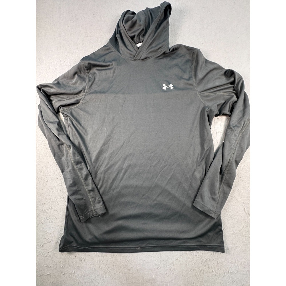 Under Armour Hoodie Mens Medium Charcoal Gray Loose Fit Athletic Gym Training